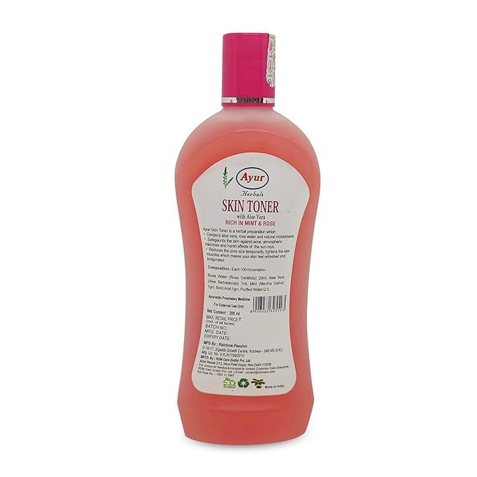 Ayur Herbals Skin Toner with Aloe Vera, 1000ml (For All Skin Types)