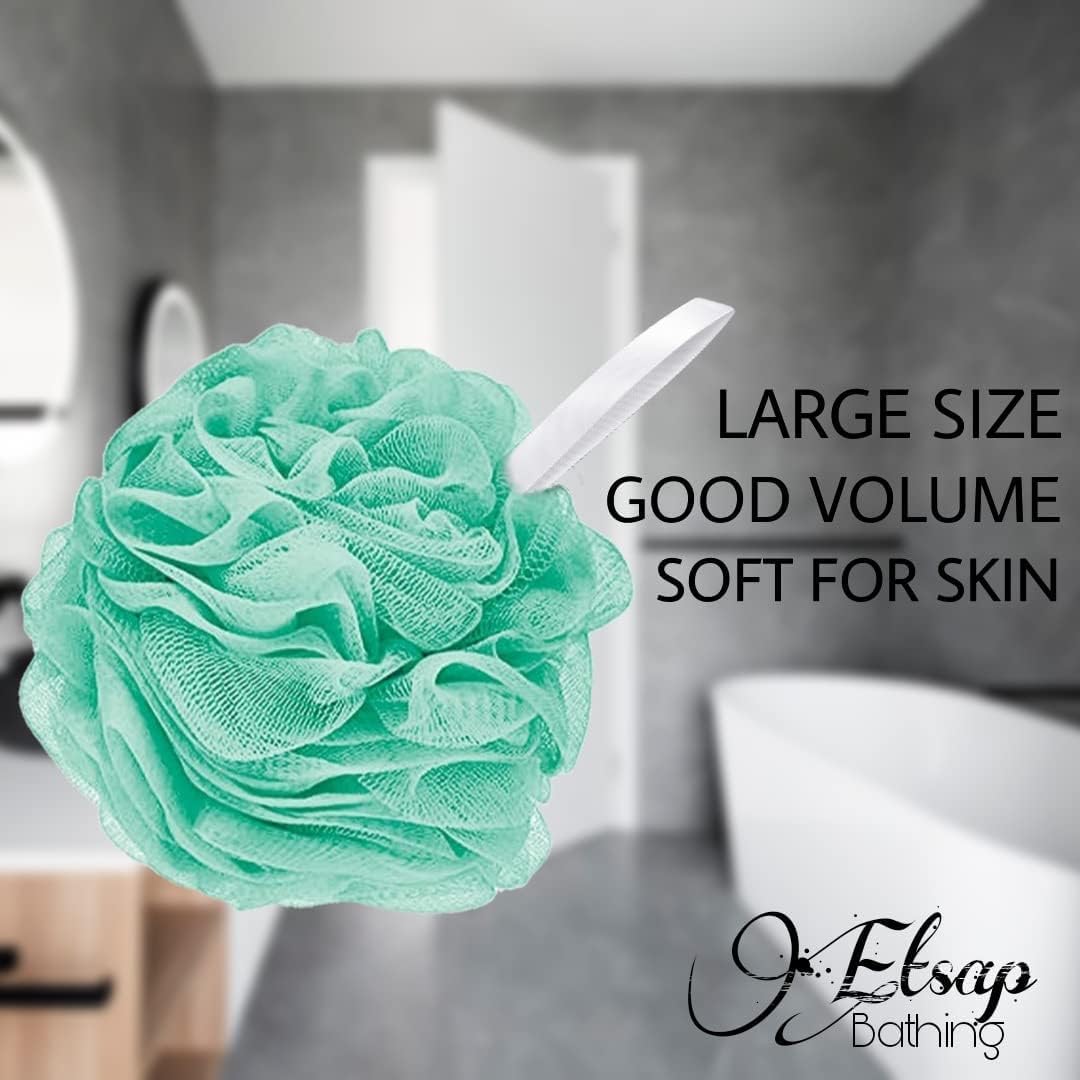 Etsap Premium Bathing Round Loofah For Men And Women (PACK OF 4)(MULTICOLOR)