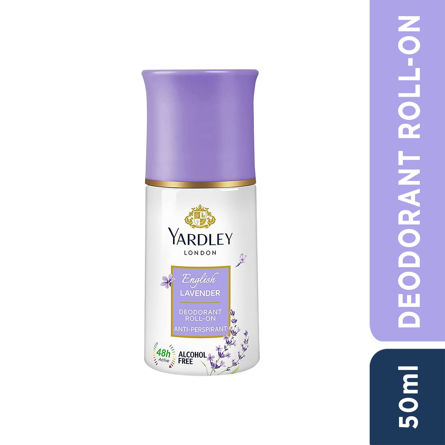 Yardley London English Lavender Anti Perspirant Deodorant Roll On For Women, Floral, 50ml