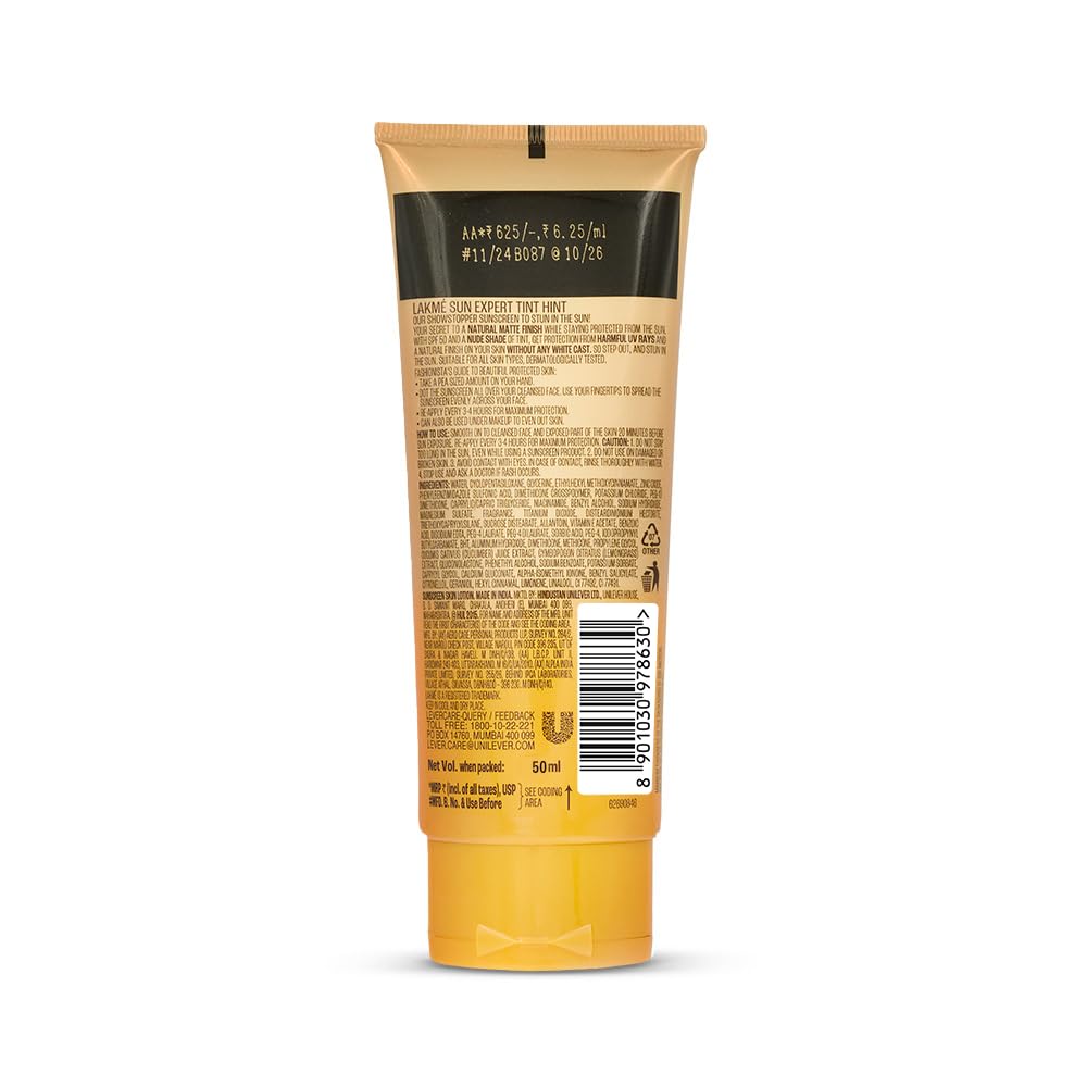 Lakme Sun Expert Tinted Sunscreen 50 SPF, 50 g