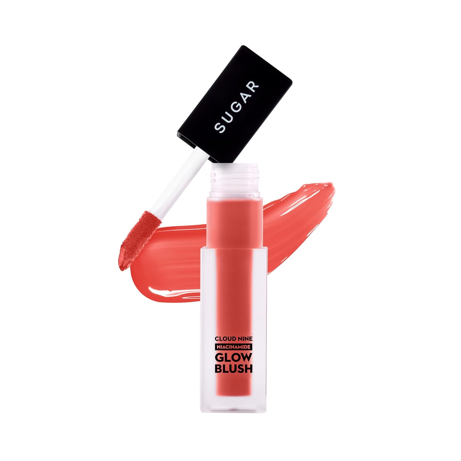 SUGAR Cosmetics Cloud Nine Niacinamide Glow Blush | Long lasting & Ultra-Pigmented | Dewy Finish | 7.6ml - 02 Peachy Parade