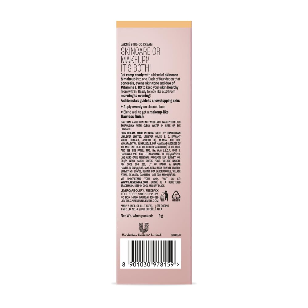 Lakme 9 to 5 Complexion Care Cream, Bronze 9 g