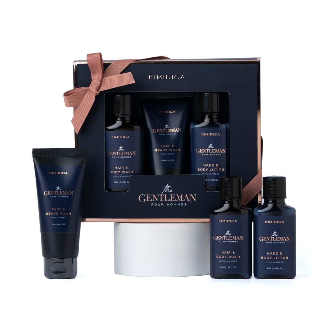 Kimirica Gentlemen Bath Care Trio Gift Set For Men's | Premium Gift Set For Husband & Boyfriend Set of 3