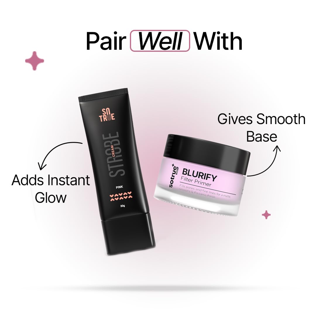 Sotrue Blurify Filter Face Primer | Instantly Blurs Fine Lines, Wrinkles & Pores | Hydrating, Lightweight & Non-Sticky | For Flawless & Smooth Makeup Base | Cruelty-Free - 15gm