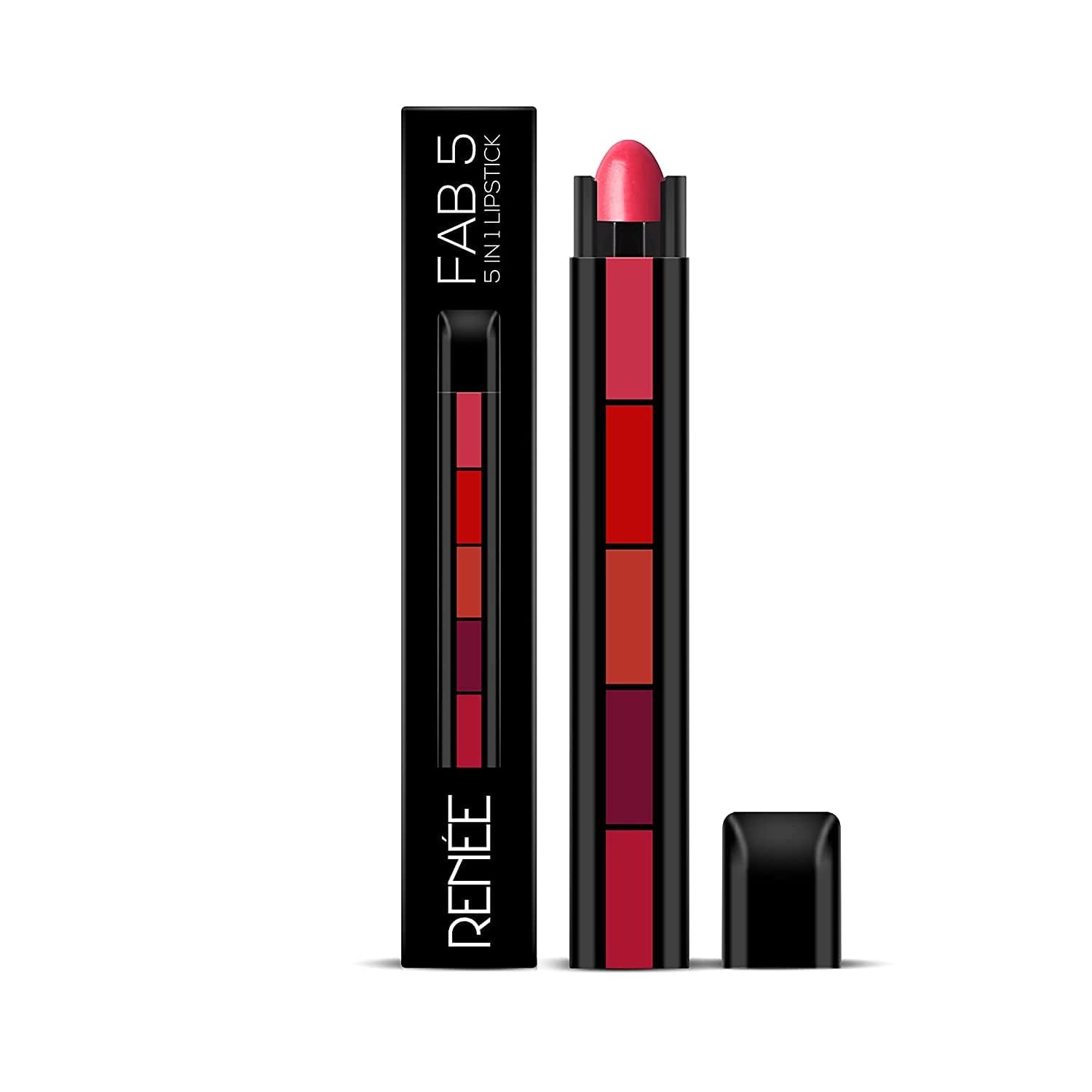 RENEE Fab 10 Combo, 7.5gm each| Five Shades In One| Long Lasting, Matte Finish| Non Drying Formula with Intense Color Payoff | Compact & Easy to Use