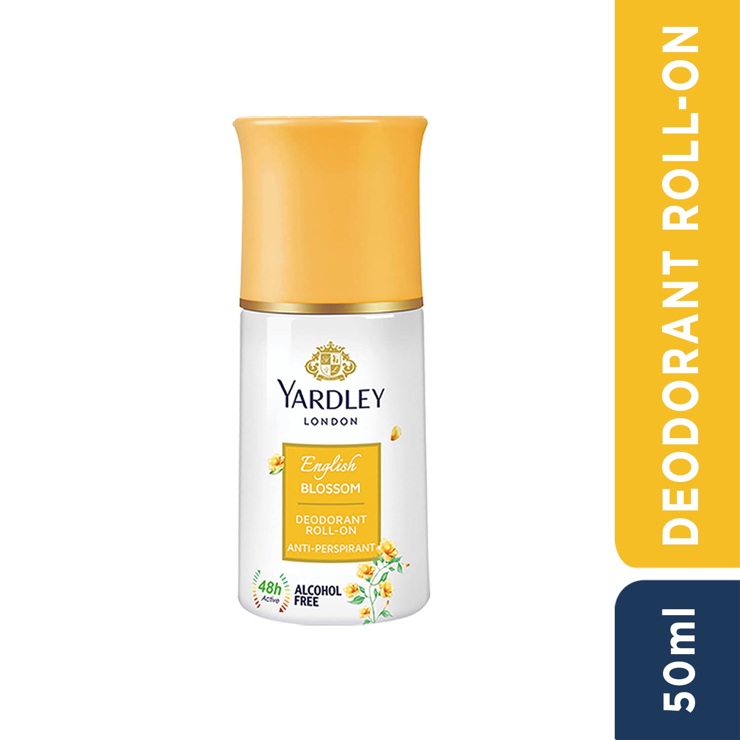 Yardley English Blossom Deodorant Roll- On for Women, 50 Milliliters