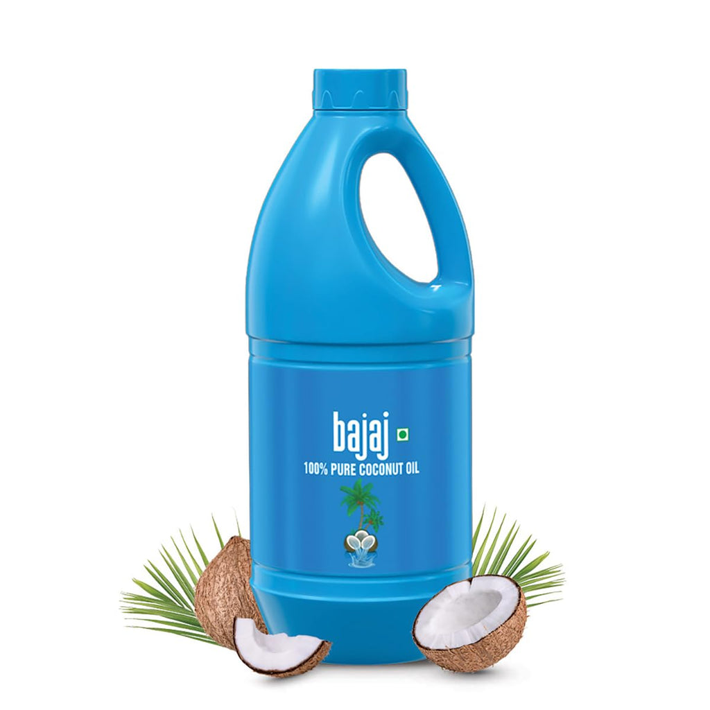 Bajaj 100% Pure Coconut Oil 900ml | Made with Premium Grade 1 Quality Coconuts