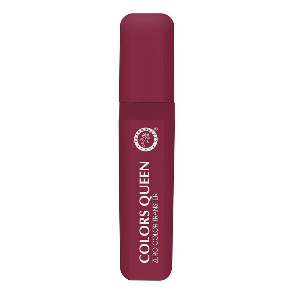 Colors Queen Zero Color Transfer Liquid Lipstick | Highly Pigmented, Long Lasting Liquid Lipstick Waterproof | Smooth One Swipe Application, Lightweight Matte Lipstick for Women (Paper Flower, 8g)
