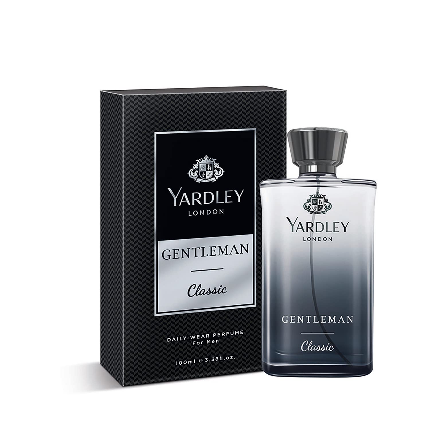 Yardley London Gentleman Classic Liquid Perfume Spray, Fresh Woody Fougère Notes, Masculine Fragrance, Perfume For Men, 100ml