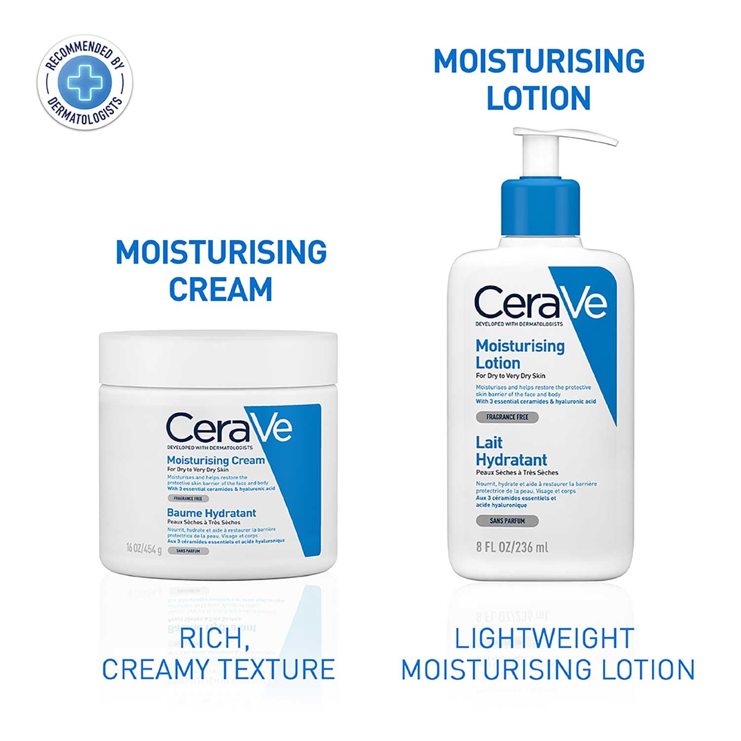 CeraVe Moisturizing Lotion For Dry Skin (236ml) - Formulated With 3 Essential Ceramides And Hyaluronic Acid | Non-Comedogenic, Oil Free And Fragrance-Free Body Lotion