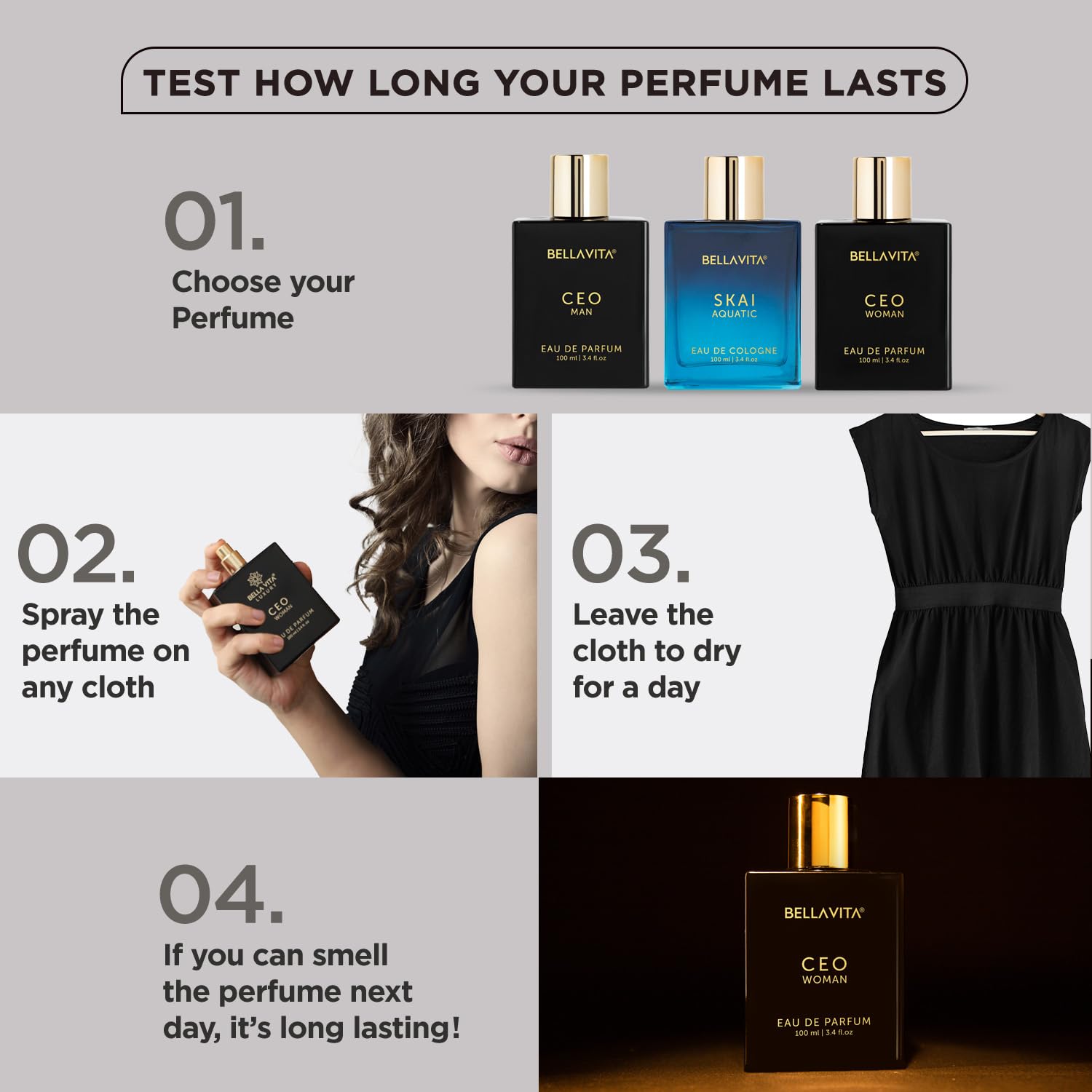 Bella Vita Luxury CEO Woman | Long Lasting Eau De Parfum 100ml Perfume | With Bergamot, Tonka & Vanilla | Premium, Woody & Fruity Fragrance Scent for Women