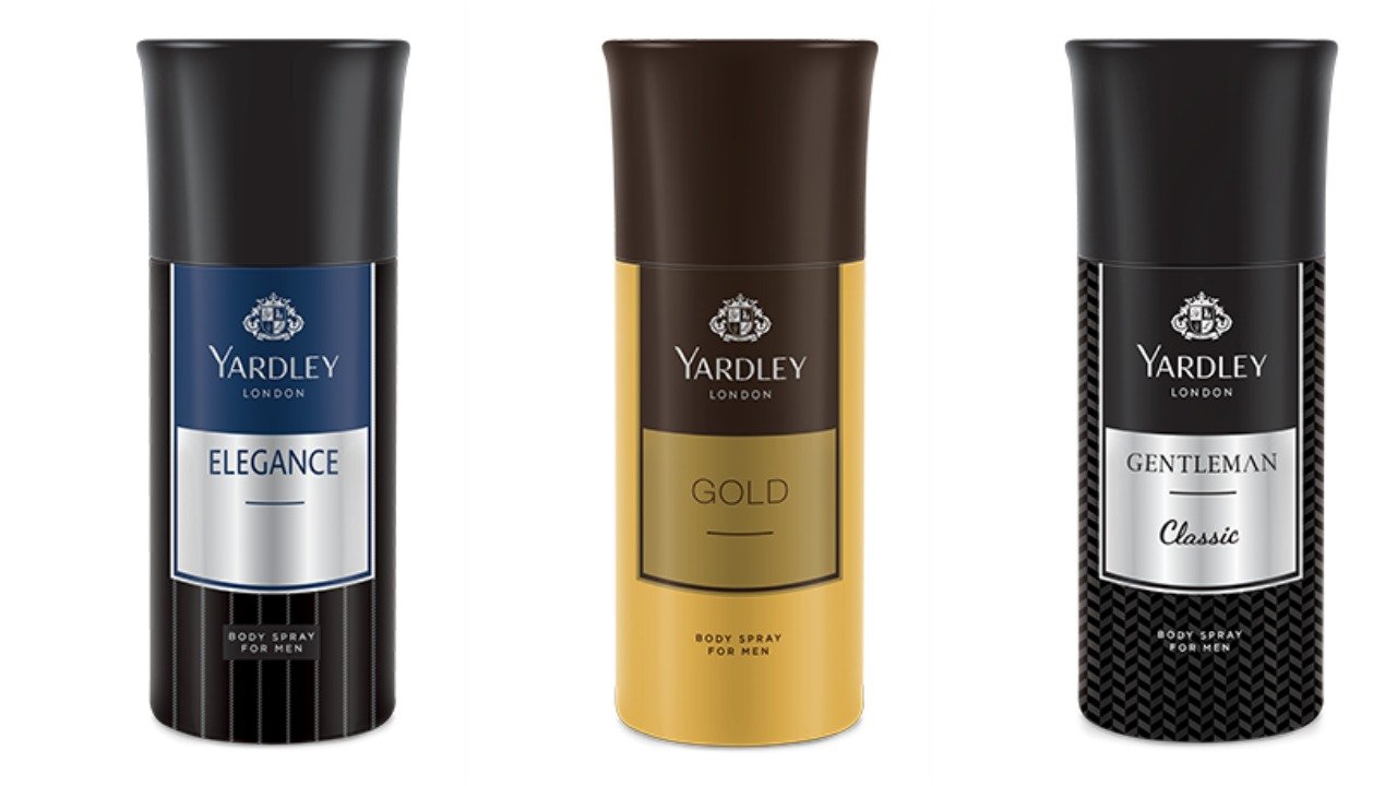 Yardley Deodorant Body Spray for Men, 150ml (Pack of 3) - Gold, Elegance and Gentleman