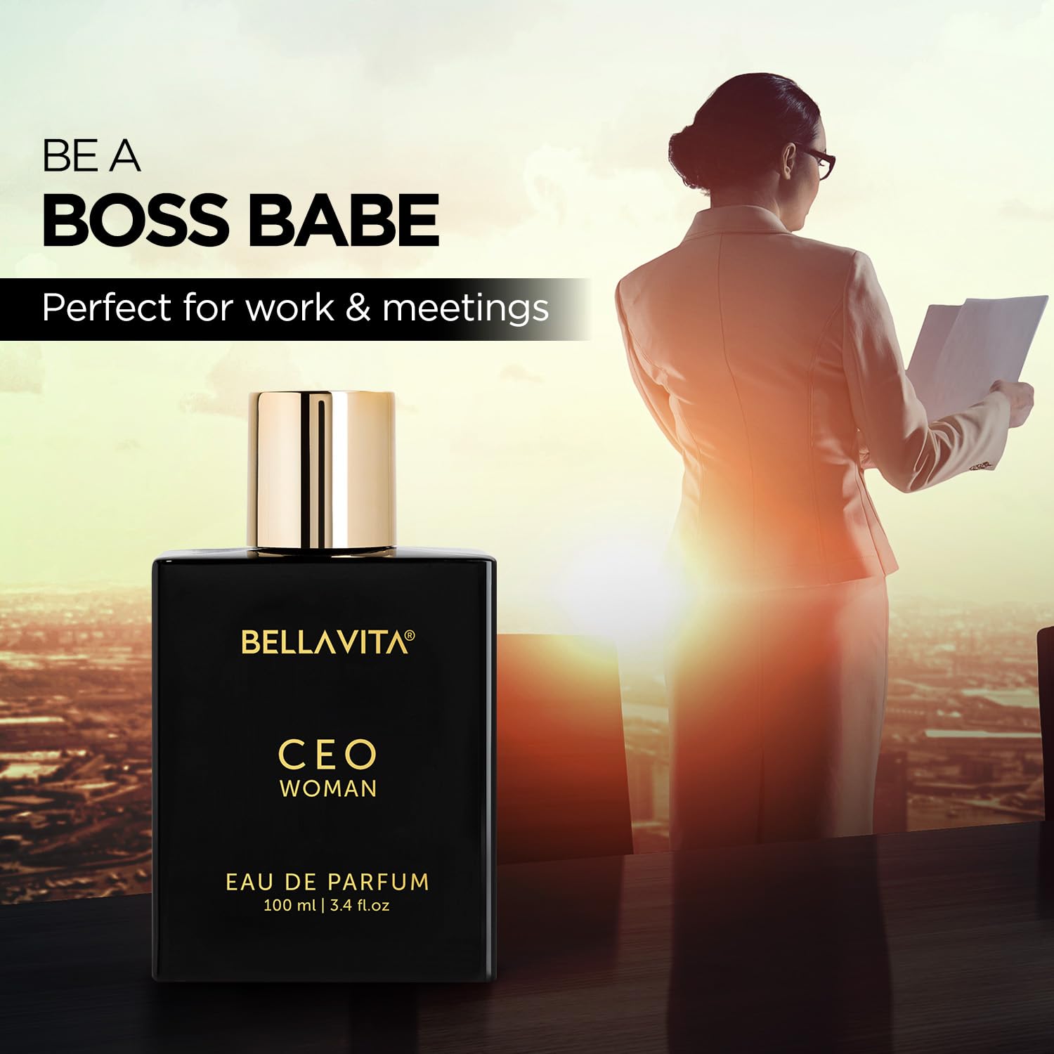 Bella Vita Luxury CEO Woman | Long Lasting Eau De Parfum 100ml Perfume | With Bergamot, Tonka & Vanilla | Premium, Woody & Fruity Fragrance Scent for Women