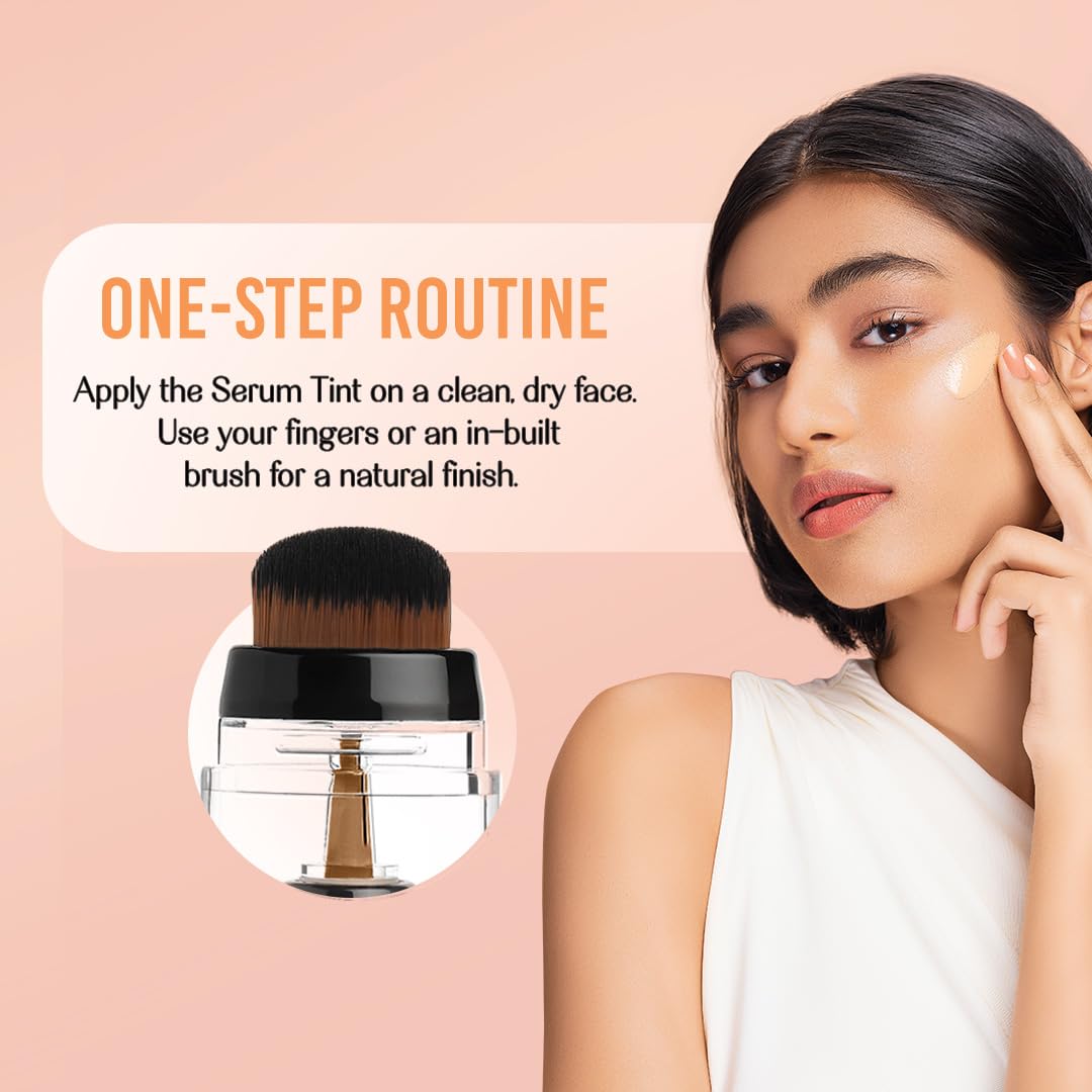 Lovechild Masaba Skip Everything Blurring Medium Coverage 4 In 1 Serum Skin Tint For All Skin Type, Natural Coverage, For Daily Use, With Sod Technology, Quirky Queen, 30Ml