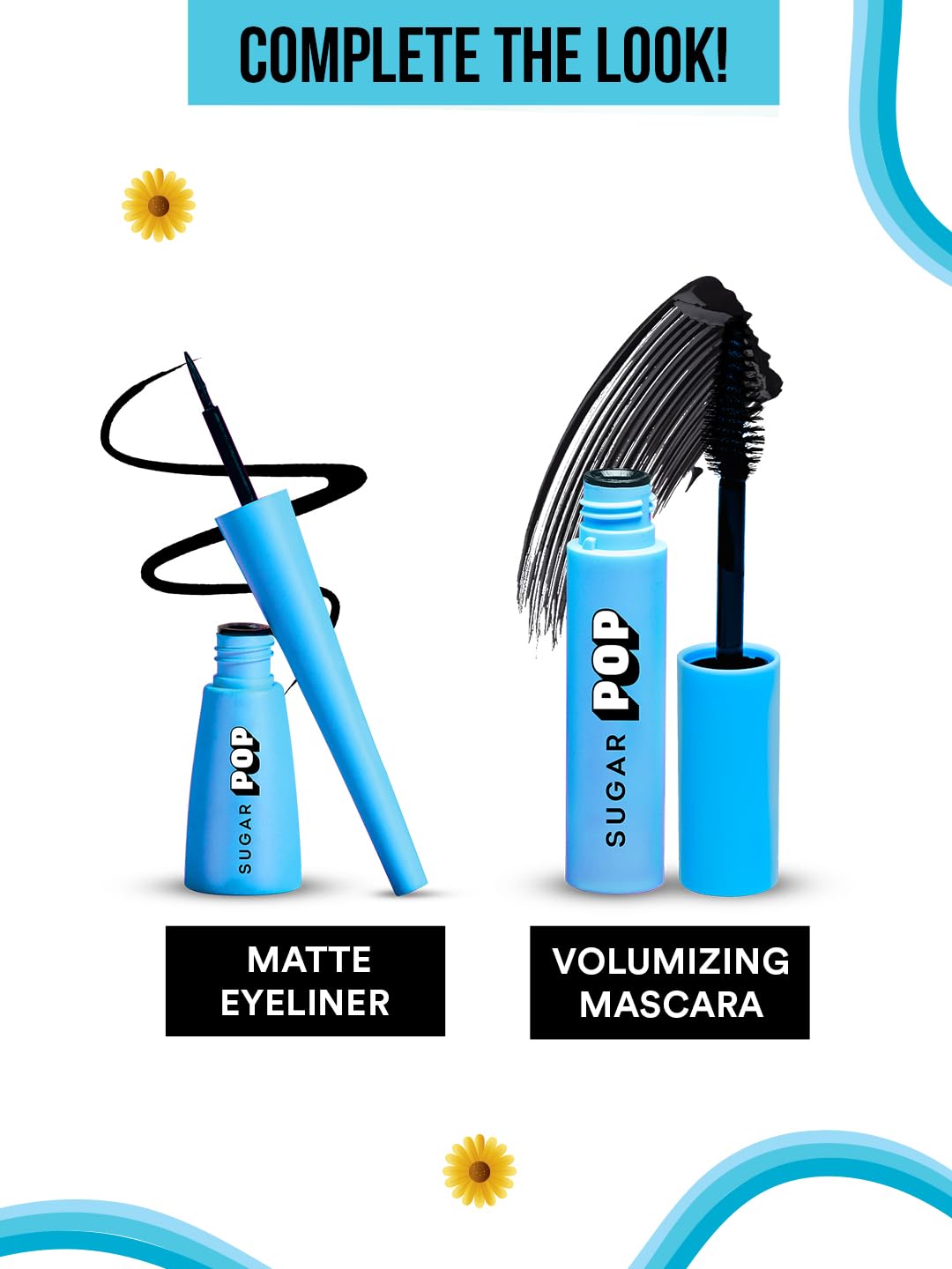 SUGAR POP Longwear Kajal | Vitamin E & Sunflower Seed | Smudge-proof | Long-lasting | Velvet Finish | 0.3gms - 01 Black