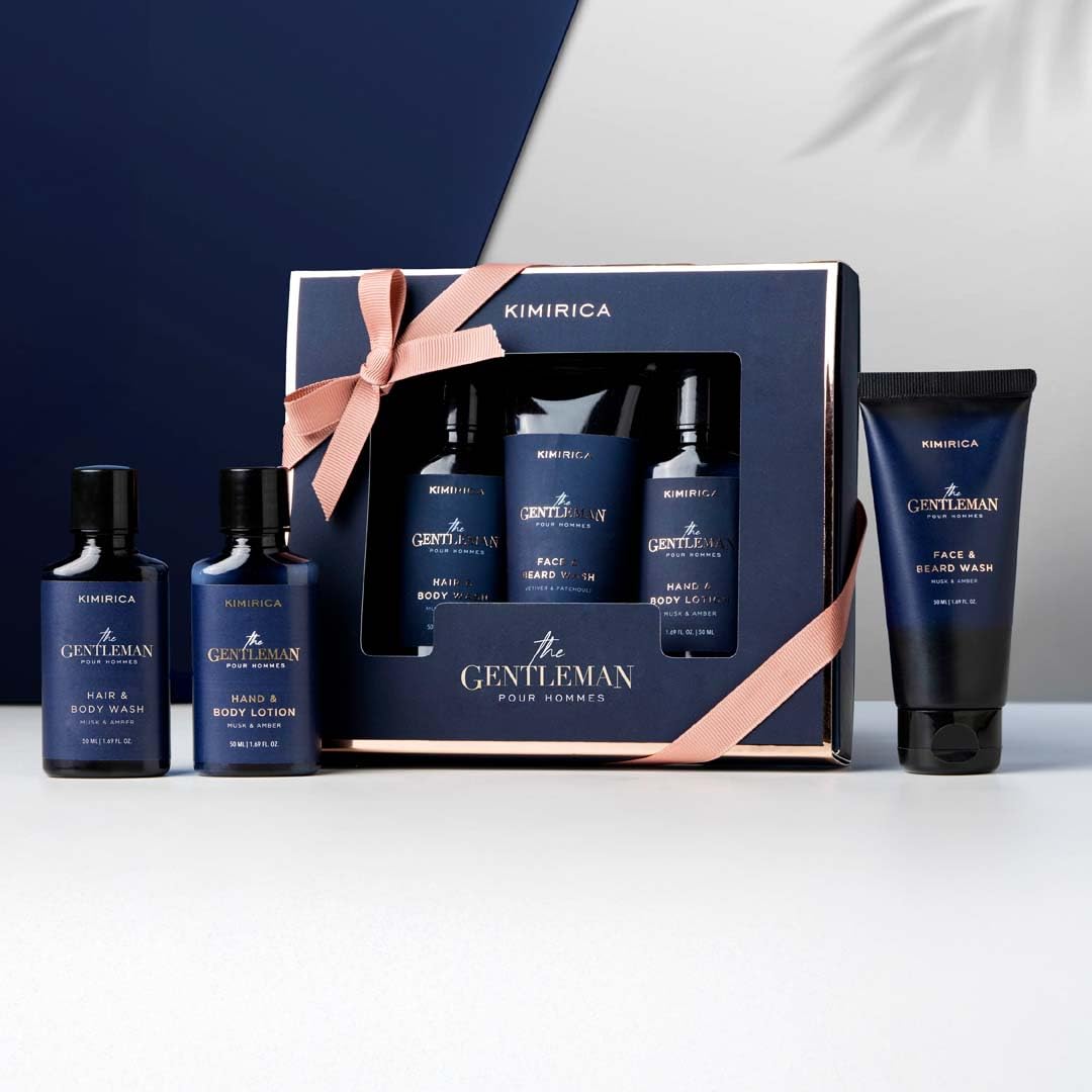 Kimirica Gentlemen Bath Care Trio Gift Set For Men's | Premium Gift Set For Husband & Boyfriend Set of 3