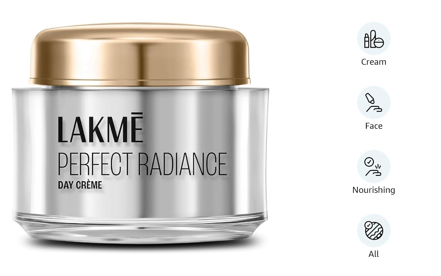 Lakme Absolute Perfect Radiance Brightening Day Cream 50 g, SPF 30, Daily Illuminating Face Moisturizer for Glowing Skin - With Glycerin & Niacinamide