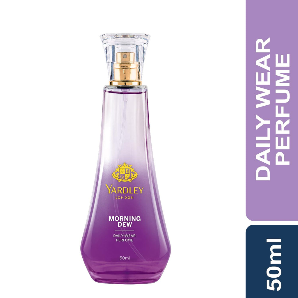 Yardley London Morning Dew Perfume| Fresh Floral Scent| 90% Naturally Derived| Lilly Of Valley & Frangipani| Perfume For Women| 50Ml - Spray