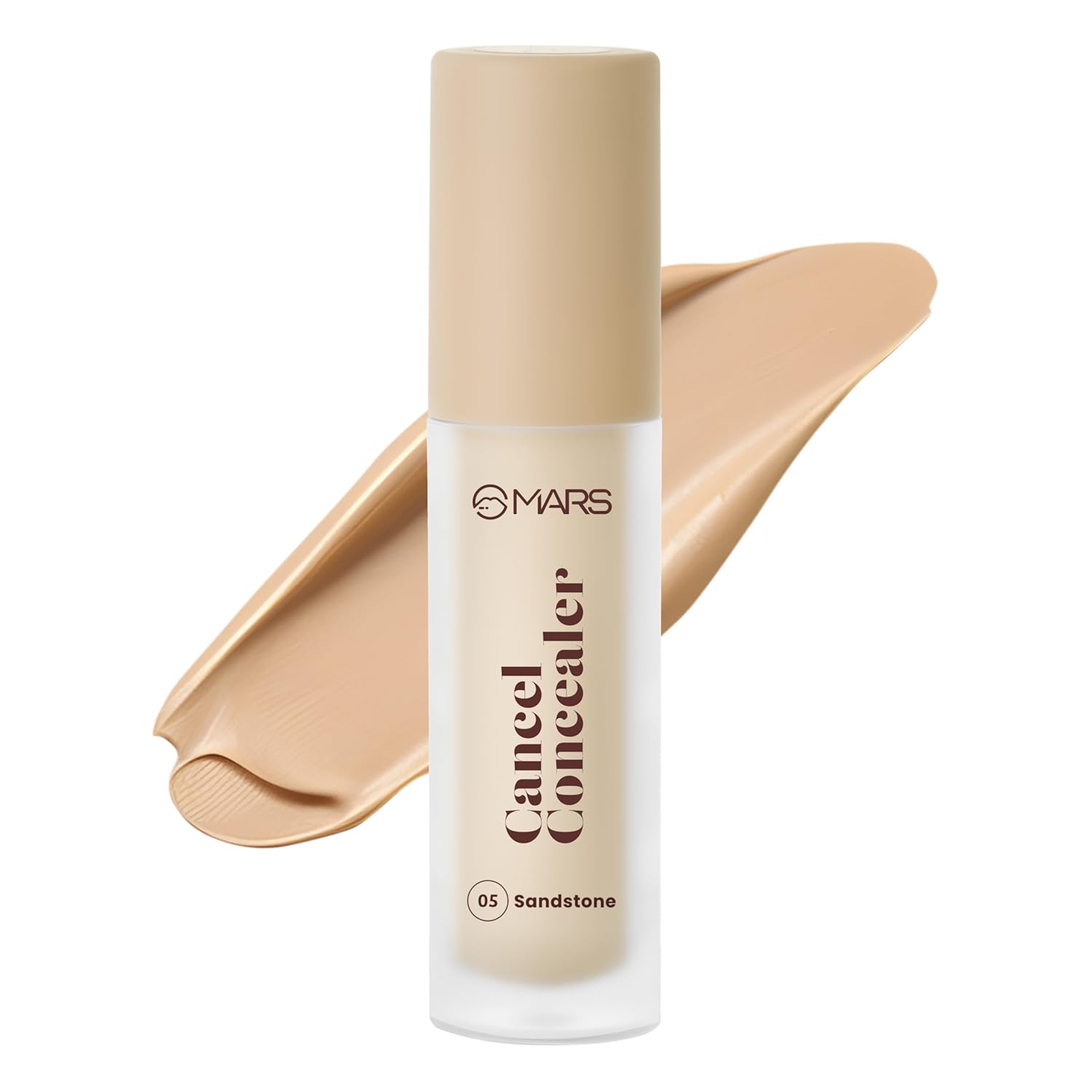 MARS SPF50 PA++++ Cancel Concealer with Radiant Natural Finish (6.0 ml) (05-SANDSTONE) | Lightweight | Medium to High Coverage | Long-Lasting & Multi-Purpose | Crease Resistant