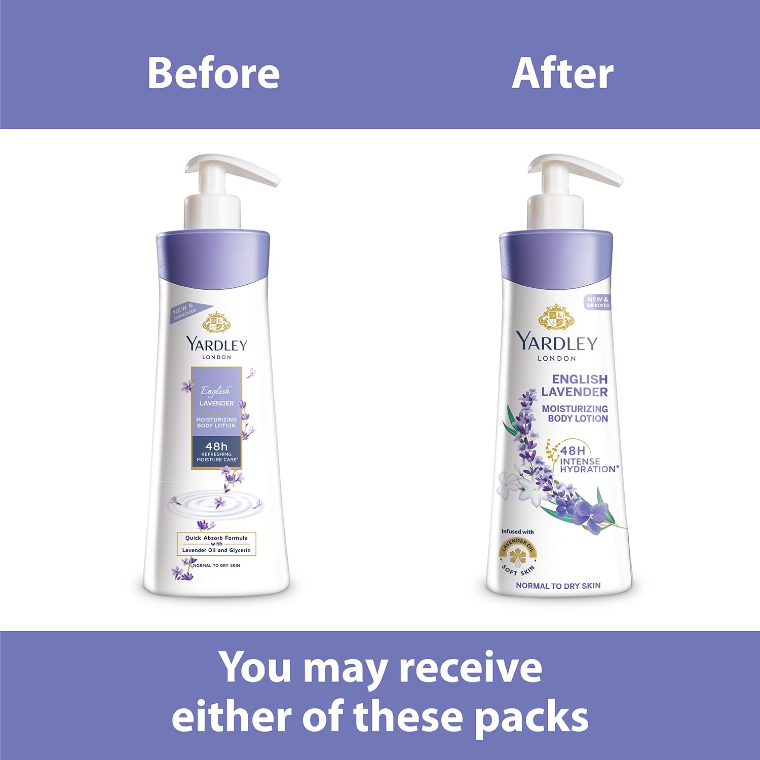 Yardley London English Lavender Moisturizing Body Lotion With Germ Shield| Infused With Lavender Oil| Daily Use Hand & Body Lotion With Natural Floral Extracts For Women| 400ml