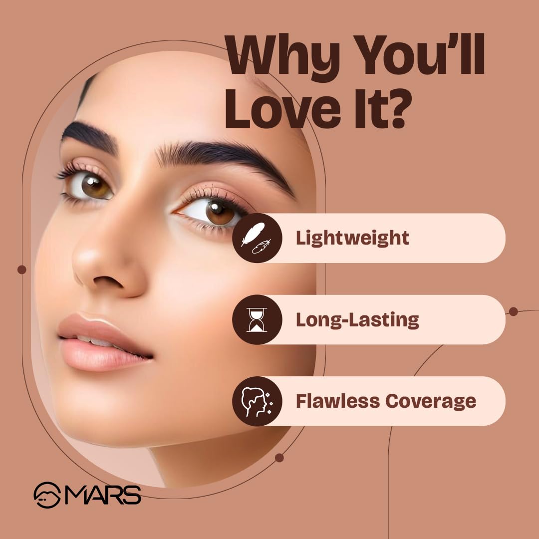MARS SPF50 PA++++ Cancel Concealer with Radiant Natural Finish (6.0 ml) (05-SANDSTONE) | Lightweight | Medium to High Coverage | Long-Lasting & Multi-Purpose | Crease Resistant
