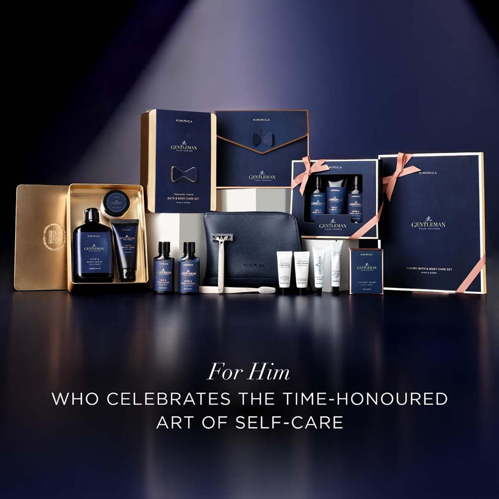 Kimirica Gentlemen Bath Care Trio Gift Set For Men's | Premium Gift Set For Husband & Boyfriend Set of 3