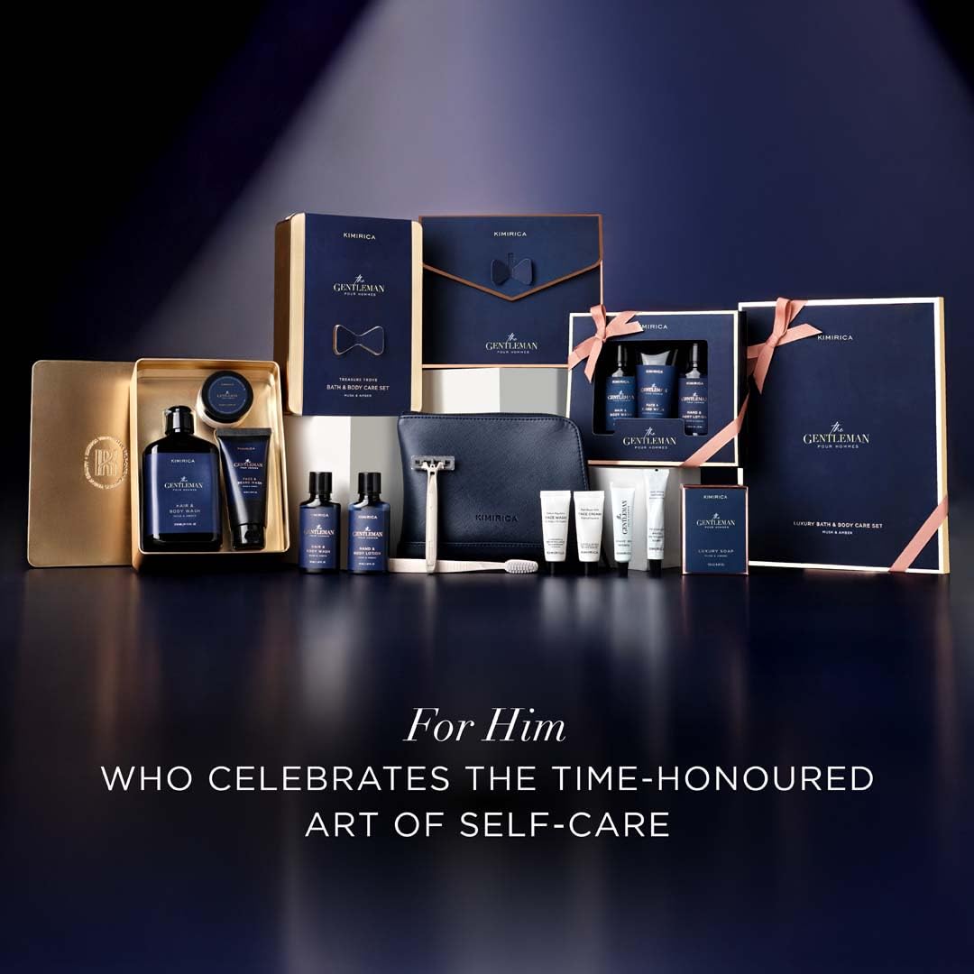 Kimirica Gentlemen Bath Care Trio Gift Set For Men's | Premium Gift Set For Husband & Boyfriend Set of 3