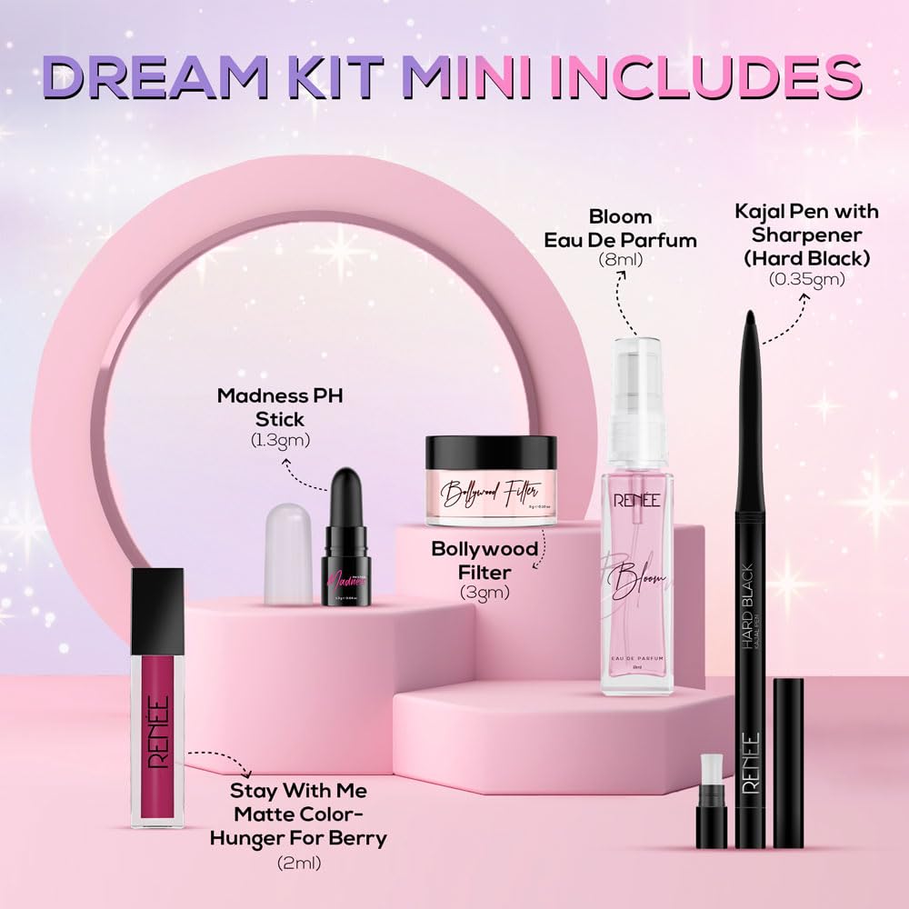 RENEE Dream Kit Mini, Curated with Makeup Essentials Combo of 5