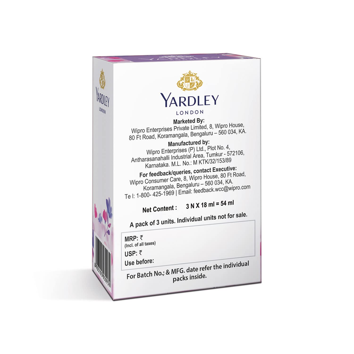 Yardley London Premium Compact Perfume Spray For Women| Autumn Bloom, Country Breeze, And Morning Dew Perfume Tripack| Floral Fragrance| 90% Naturally Derived 18Ml Each