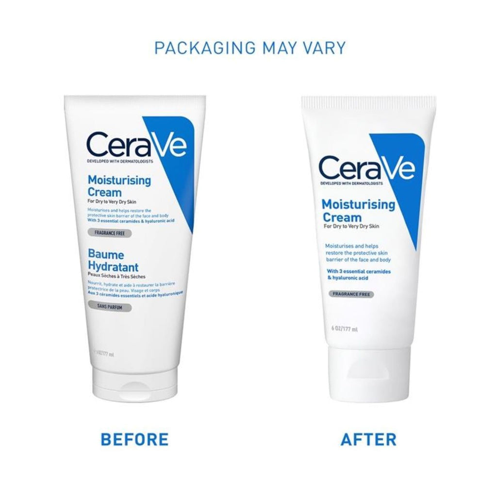 CeraVe Moisturizing Cream For Dry To Very Dry Skin (177ml) - Formulated with 3 Essential Ceramides And Hyaluronic Acid | Non-Comedogenic Moisturizer For Face and Body