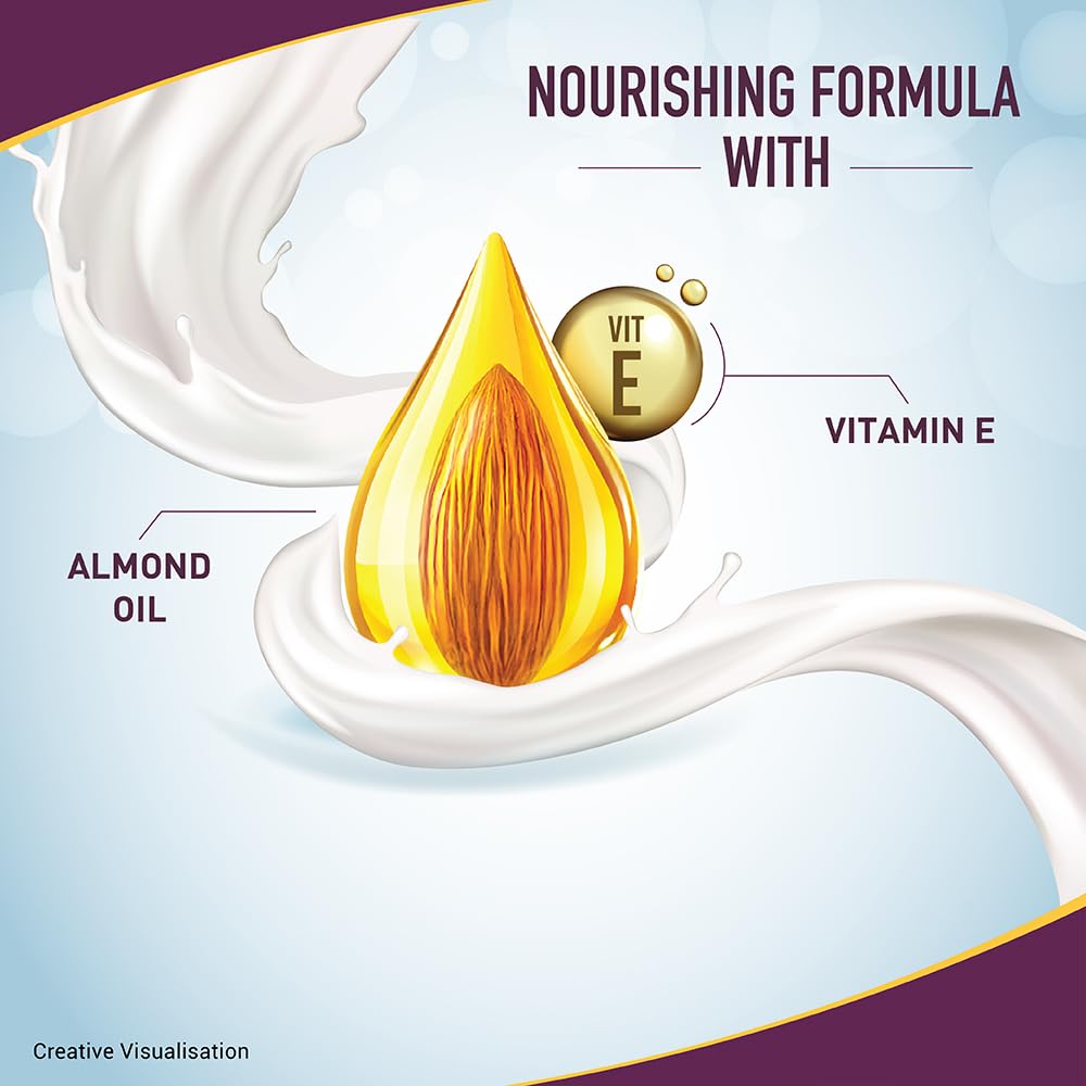 Bajaj Almond Drops Non-Sticky Body Lotion | Long Lasting Moisturization | Almond Oil & Vitamin E | Nourished and Smooth Skin | 400 ML