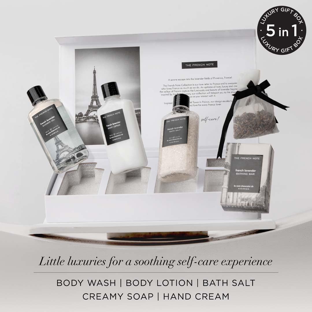 Kimirica The french Note Luxuriously Crafted Gift Set For Women and Men | Pampering Kit for Birthday's & All Special Occasions