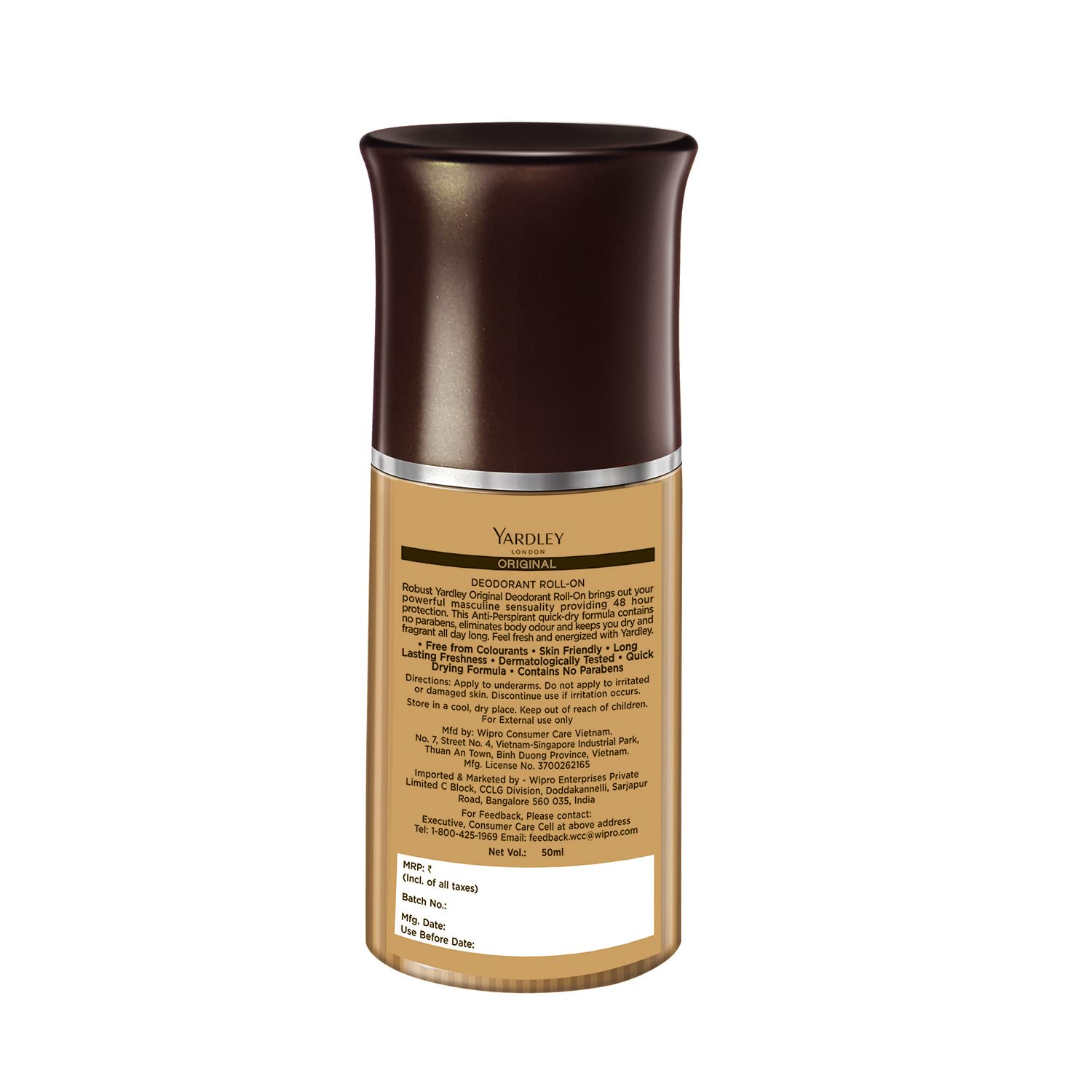 Yardley London Original Deodorant Roll-On| 48-Hours Long Lasting Scent| Men s Body Deodorant| Roll-On for For Men| Masculine Fragrance| 50ml