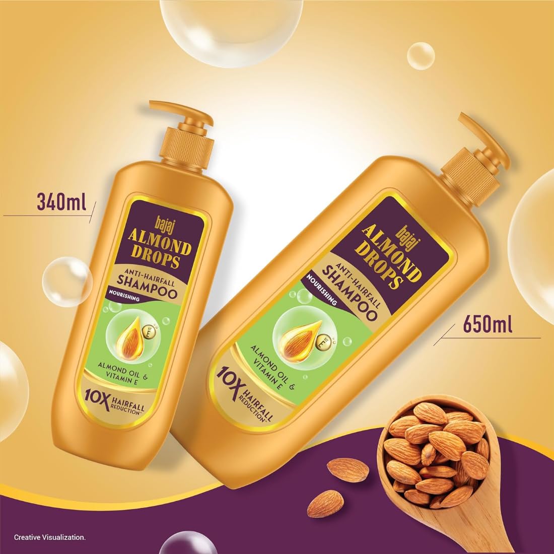 Bajaj Almond Drops Anti Hairfall Shampoo 340ml + Conditioner 175ml