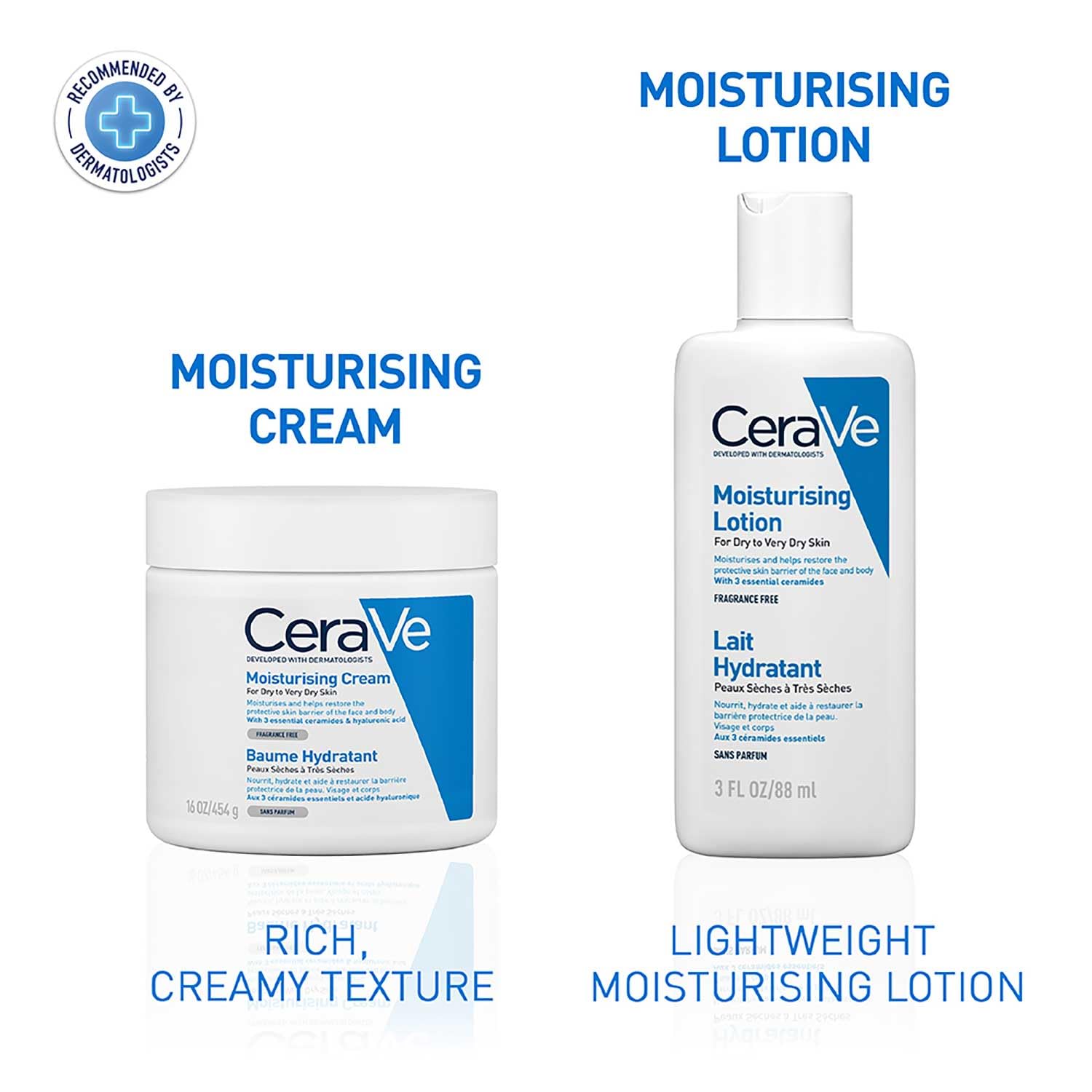 CeraVe Moisturizing Lotion For Dry Skin (88ml) - Formulated With 3 Essential Ceramides And Hyaluronic Acid | Non-Comedogenic, Oil Free And Fragrance-Free Body Lotion