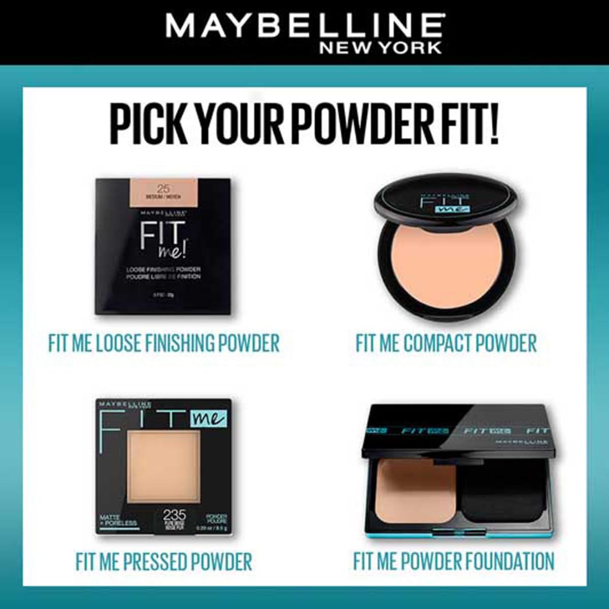 Maybelline New York Fit Me Compact Powder, Matte + Poreless Compact Powder, upto 16 hours of Oil Control with SPF 32 PA+++ and UV filters & ideal for normal to oily skin - 128 Warm Nude|6g