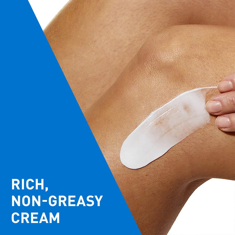 CeraVe Moisturizing Cream For Dry To Very Dry Skin (177ml) - Formulated with 3 Essential Ceramides And Hyaluronic Acid | Non-Comedogenic Moisturizer For Face and Body