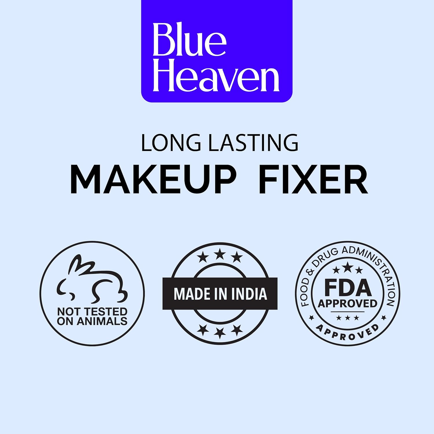 Blue Heaven Long-Lasting Makeup Fixer | Paraben Free & Sweat Proof | Infused with Vitamin E and Aloe Vera | Dewy Glow and Silk Matte Effect Setting Spray for Makeup | 60ml