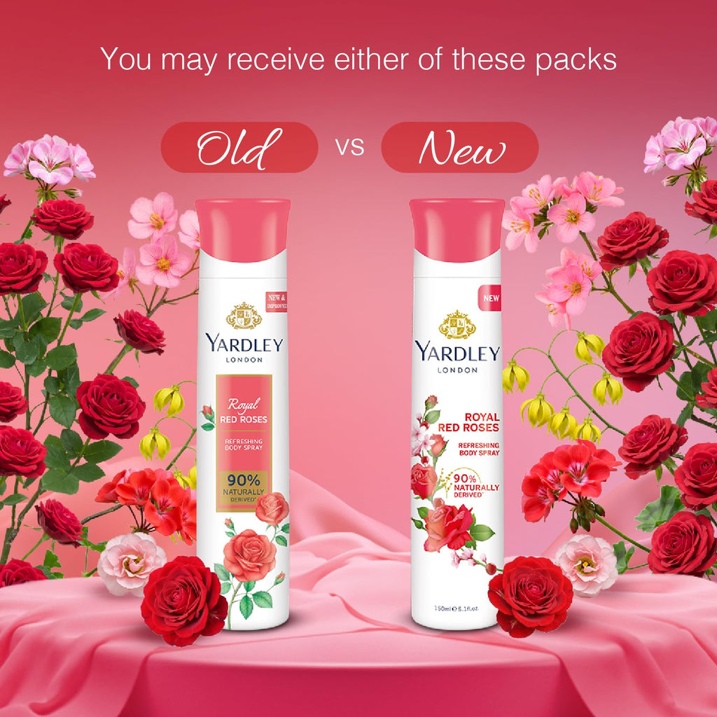 Yardley London Royal Red Roses Refreshing Deo For Women, 150ml