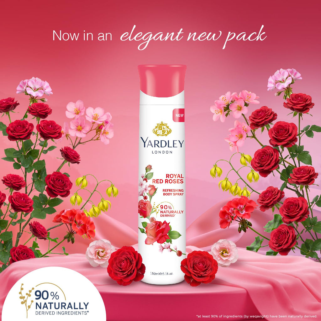 Yardley London Royal Red Roses Refreshing Deo For Women, 150ml