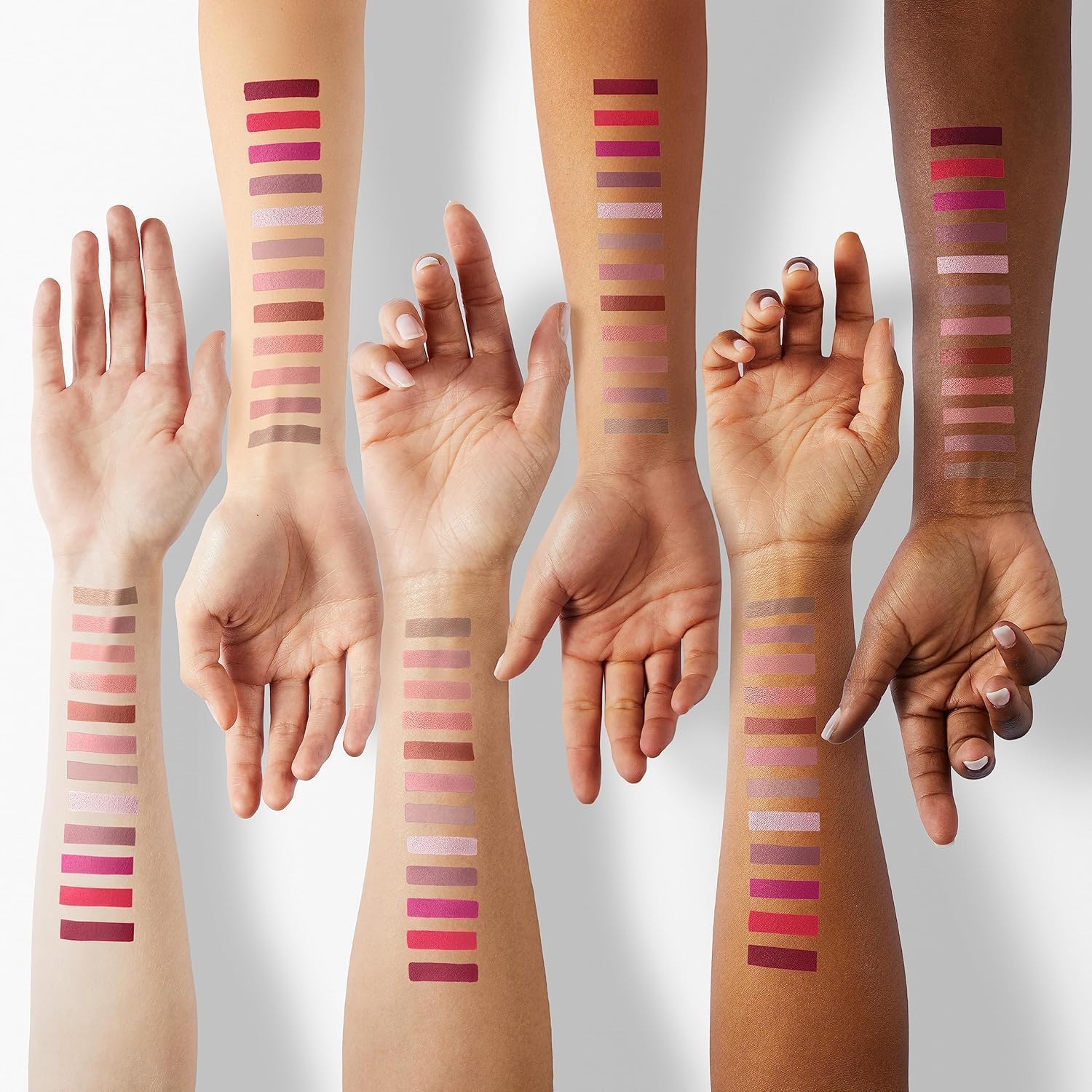 HUDACRUSH Mini Lipstick Combo Set - 12Pcs Liquid Lipstick Waterproof, Long Lasting Matte Finish, Red, Pink, Maroon, Nude, Brown Lipstick Gift Set for Women - Perfect Lipstick for Dusky Skin Tone