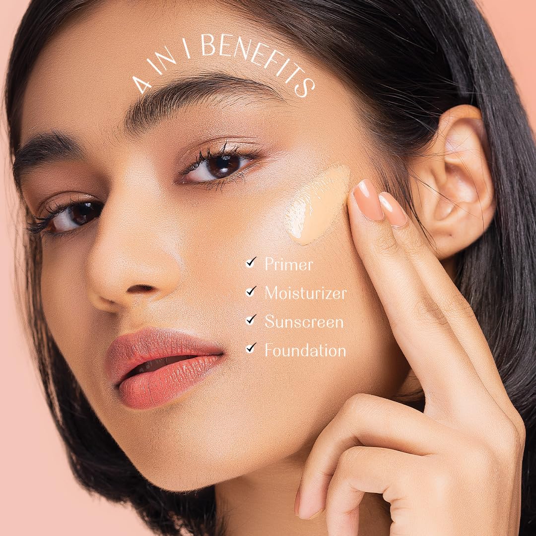 Lovechild Masaba Skip Everything Blurring Medium Coverage 4 In 1 Serum Skin Tint For All Skin Type, Natural Coverage, For Daily Use, With Sod Technology, Quirky Queen, 30Ml