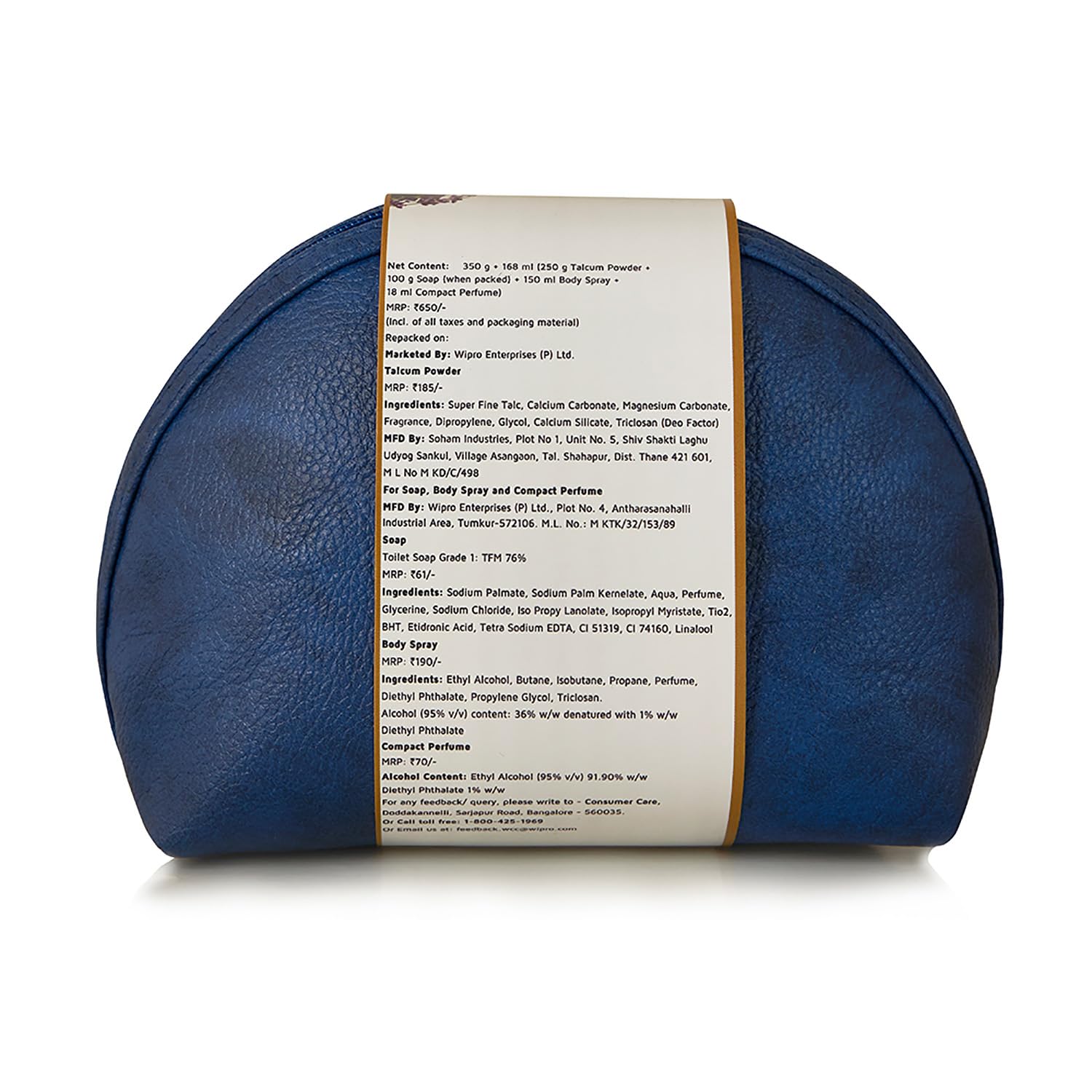Yardley London English Lavender Range Gift Kit with Free Pouch, 518 ml (Pack Includes Compact Perfume, Deo, Soap, Talc)