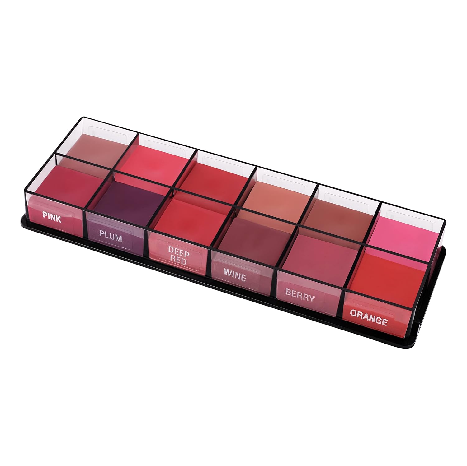 Stars Cosmetics Lush Lip Palette 12 Shades Cream Smooth Finish Waterproof Long Lasting Lightweight Ultra Pigmented smudgeproof for all Skins (multi-colour) 72g