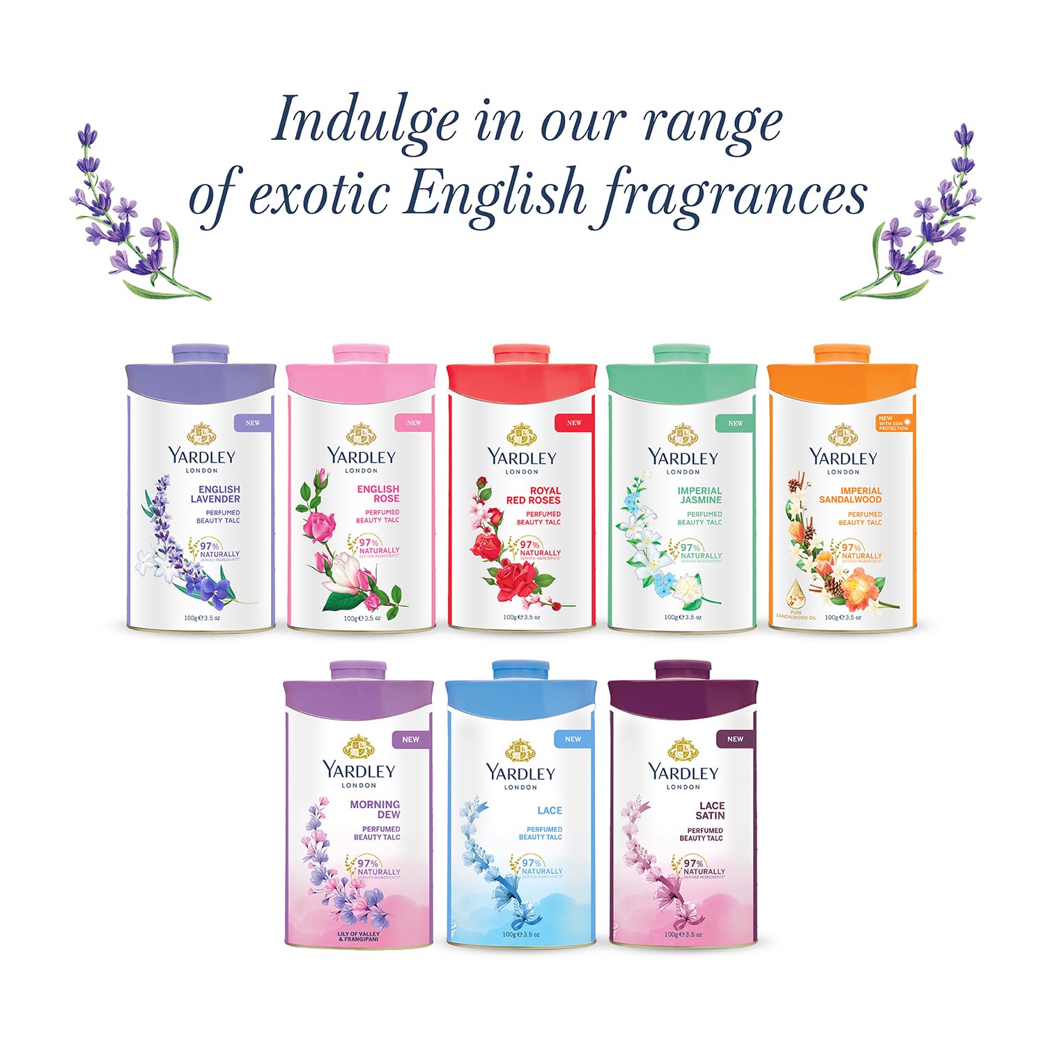 Yardley London English Lavender Perfumed Talc for Women, 250g