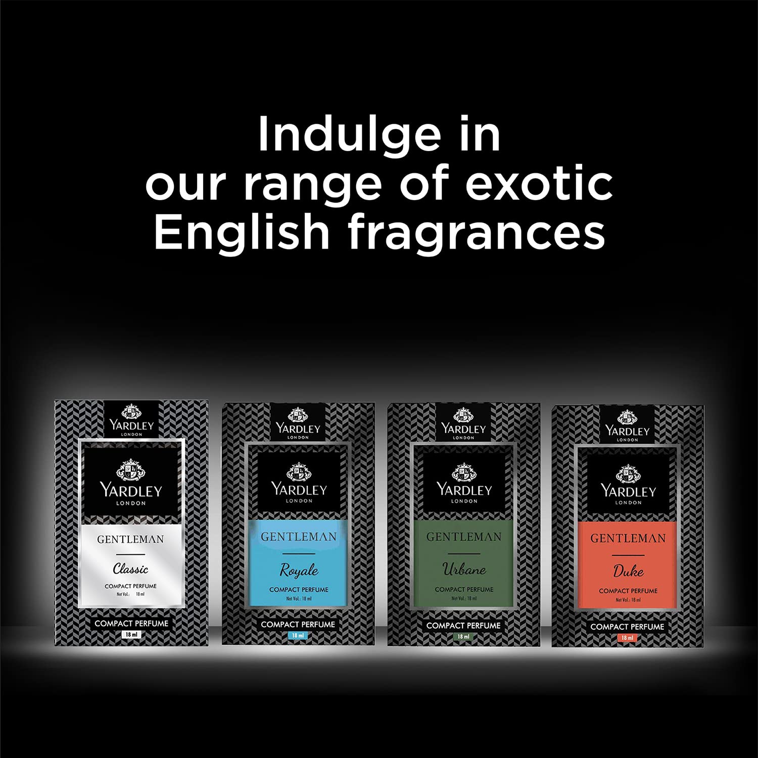 Yardley London Compact Perfume Tripack - Gentleman Royale + Gentelman Urbane + Gentleman Duke 18ml (Pack of 3)