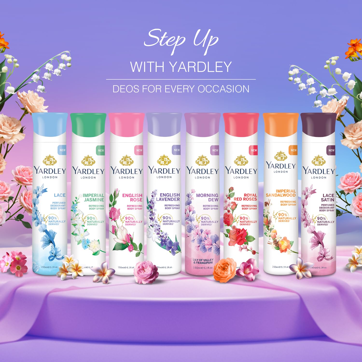 Yardley London Morning Dew Refreshing Deodorant Body Spray for Women, 150 ml