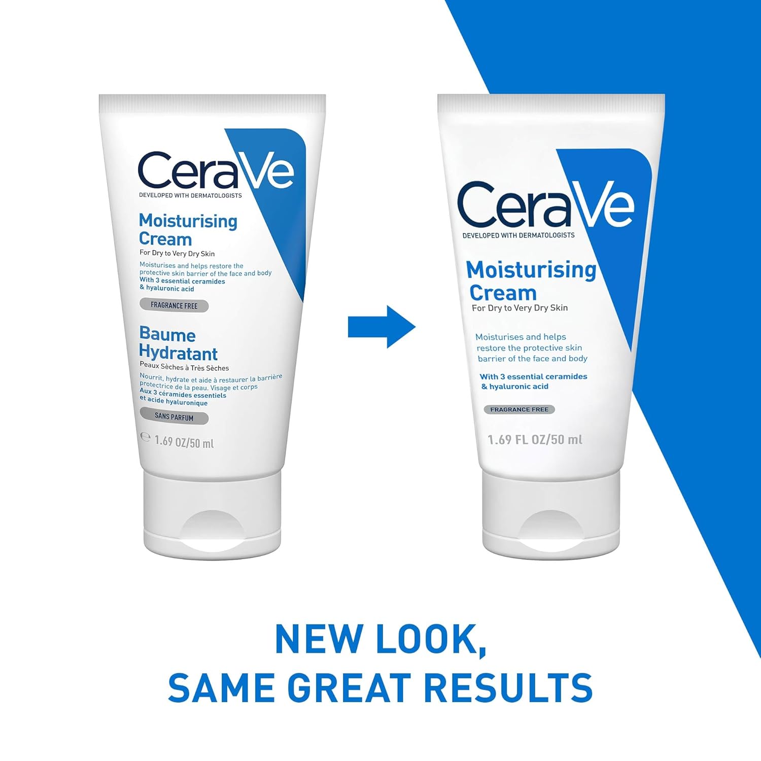CeraVe Moisturizing Cream For Dry To Very Dry Skin (50ml) - Formulated with 3 Essential Ceramides And Hyaluronic Acid | Non-Comedogenic Moisturizer For Face and Body