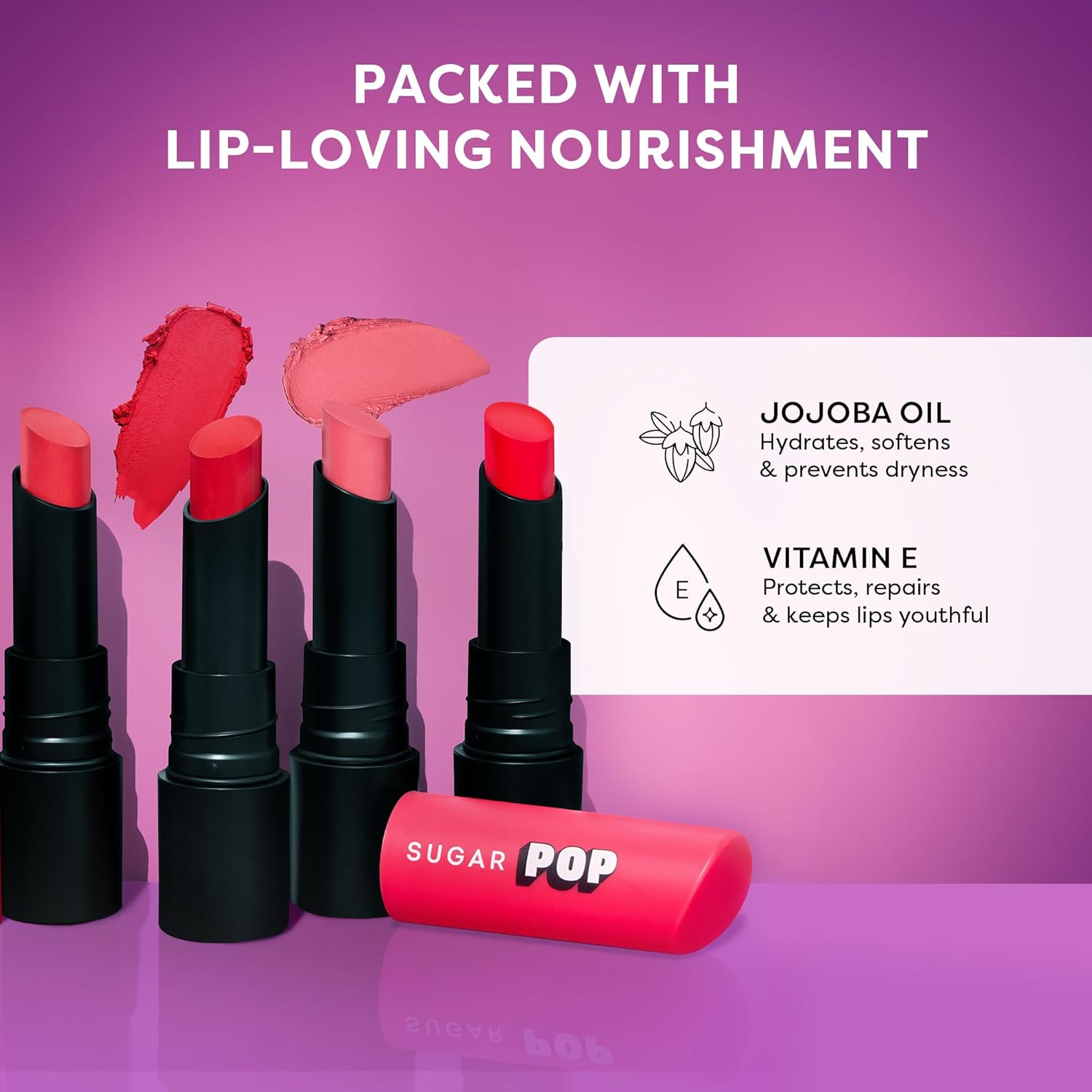 SUGAR POP Ultrastay Transferproof Lipstick | Vitamin E | 100% Transferproof - 03 Coral Delight
