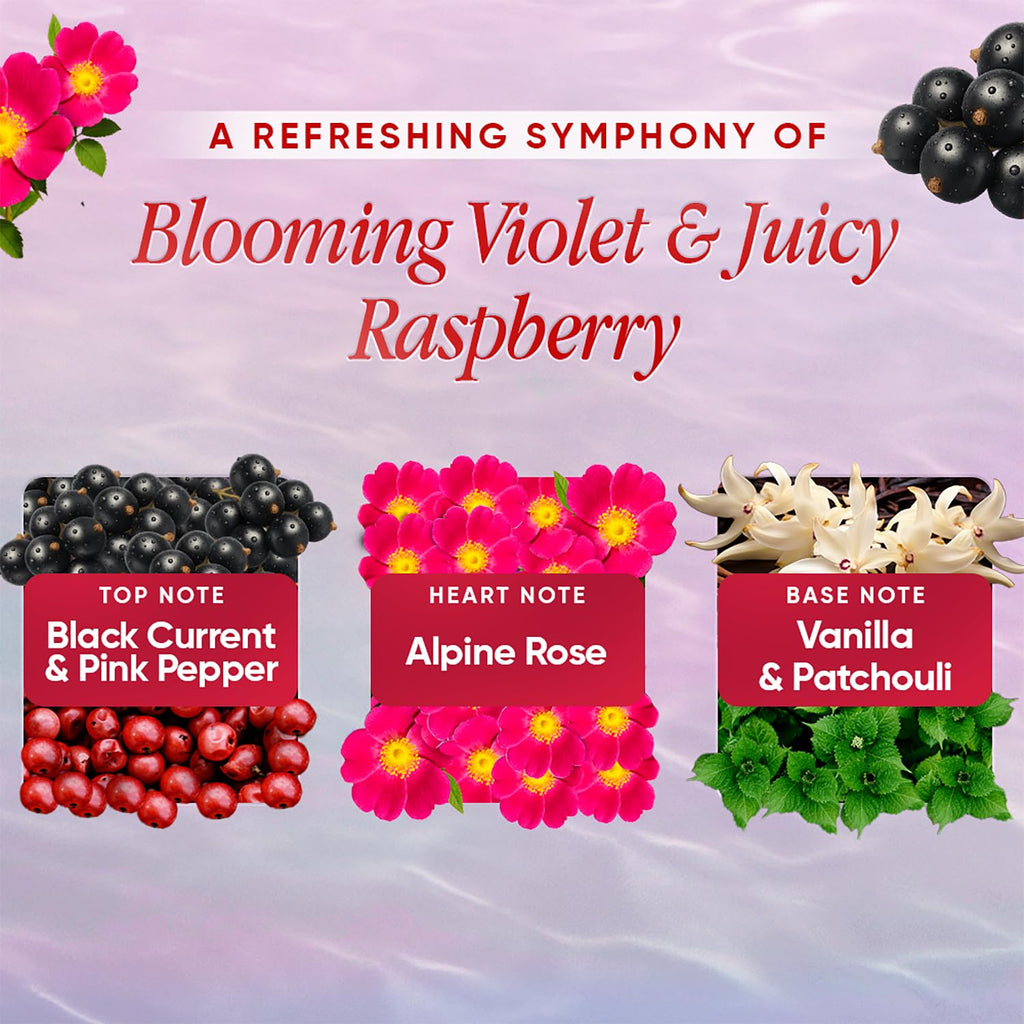 Yardley London Alpine Rose & Black Currant Fine Fragrance Mist Spray| 2X Perfume Spray For Women| 91% Naturally Derived| 135ml